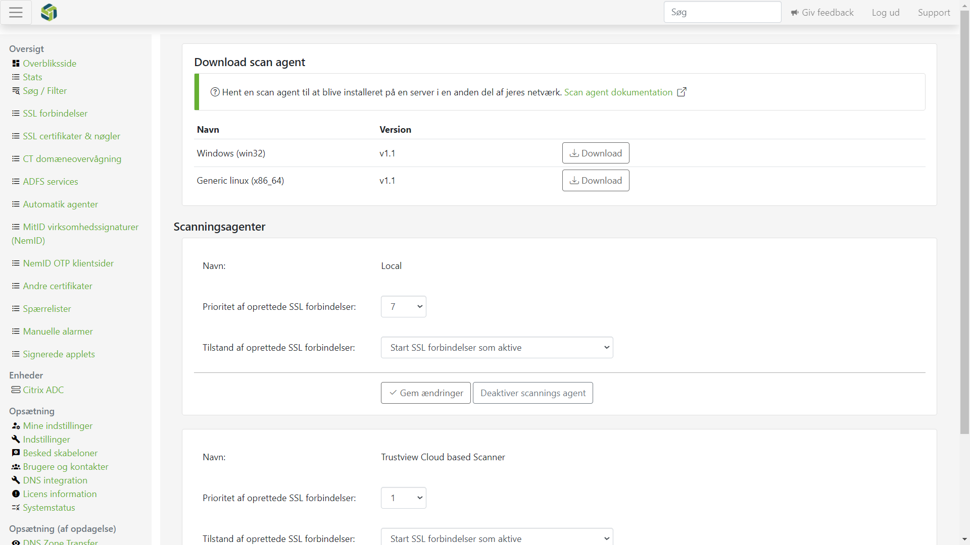 How to activate the Scan agent in TrustView