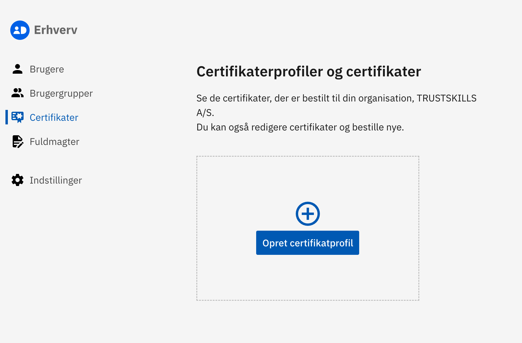 How to create a new certificate profile