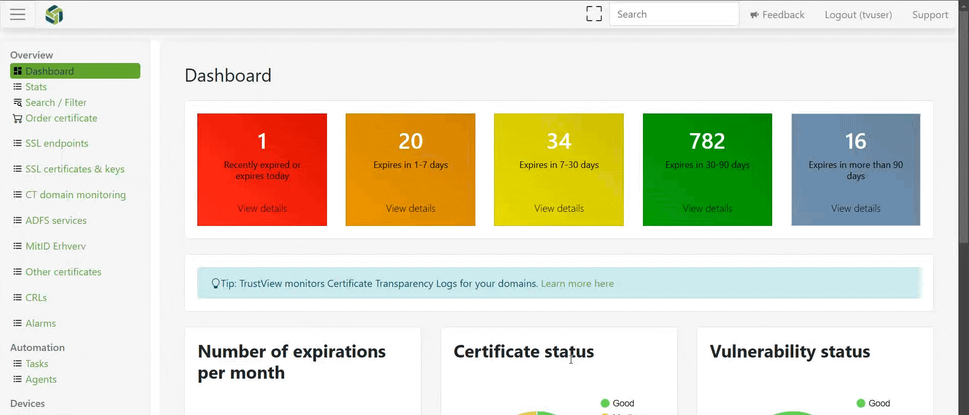 Select a certificate issuer