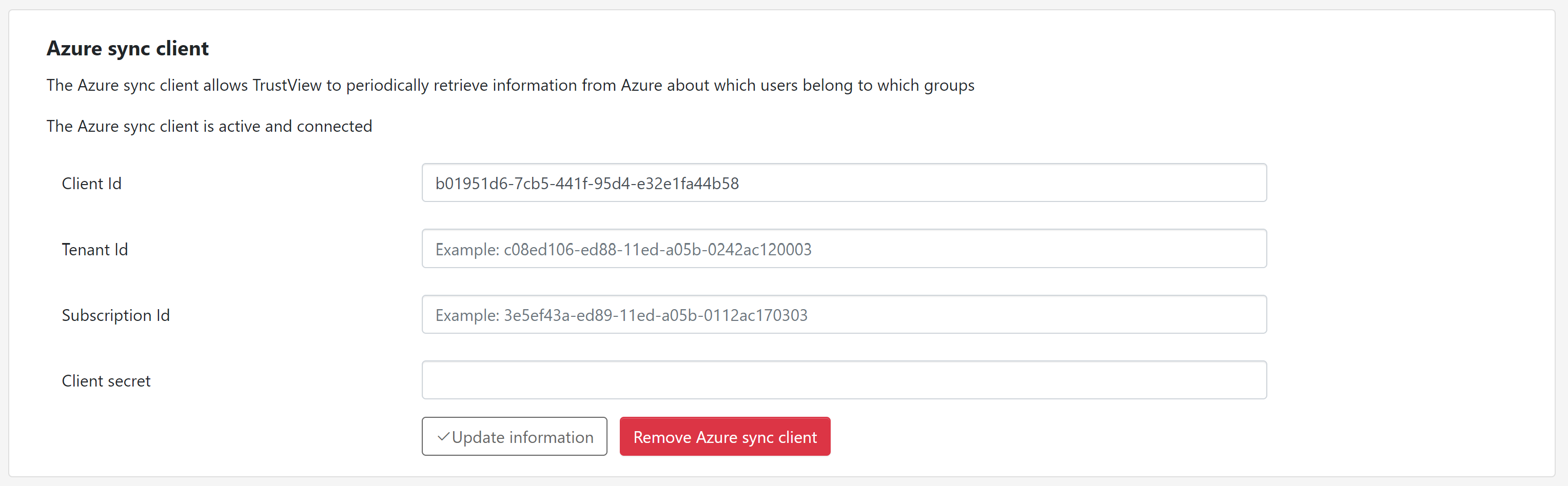 Synchronize with Azure